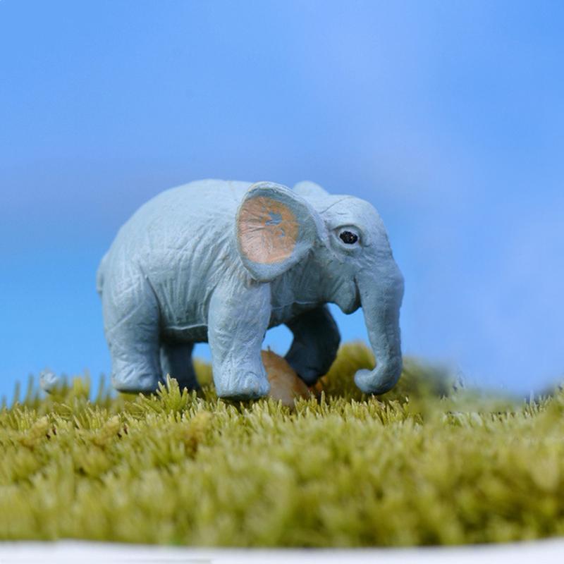 Mini Simulation Elephant Ornament DIY Micro Landscape Accessory Home Decor Ornament 5PC