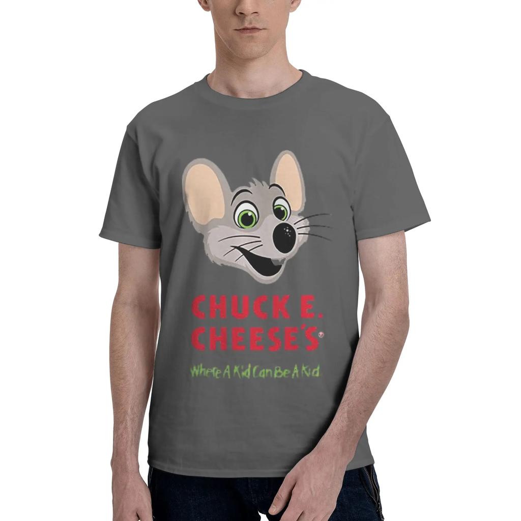 Chuck E Cheese  100 Cotton TShirt Mens Oversized T Shirts Men Crew Neck Short Sleeve S6XL