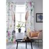Easter Spring Flowers Bunny Wood Grain Window Curtains for Living Room Bedroom Curtain Modern Kitchen Blinds Drapes Curtains