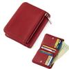Mendy Women's Leather Zip Wallet Genuine Leather Card Holder Wallet Cash Money Holder With Card Slots Women's Pouch Designer