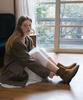 Eiffelclassic M107 Half Boots_ Genuine Leather Brown Suede 5.5Cm