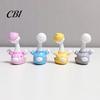 Macaron Color Decor 4Pcs Mini Cartoon Duck Figurines, Cute Polka-dot Pajamas Statues, Multi-functional Car Accessory Animal Ornaments for Console
