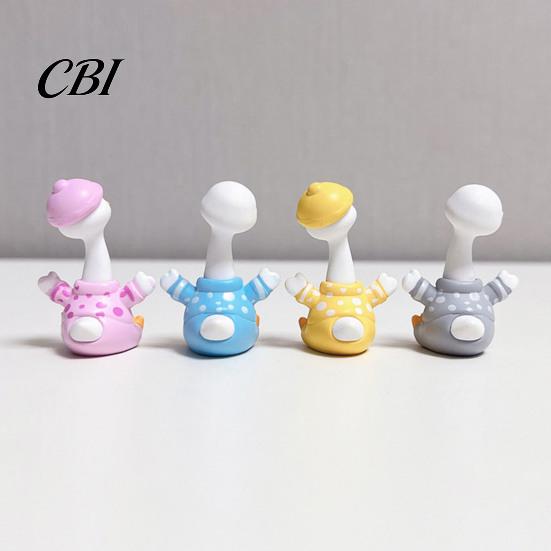 Macaron Color Decor 4Pcs Mini Cartoon Duck Figurines, Cute Polka-dot Pajamas Statues, Multi-functional Car Accessory Animal Ornaments for Console