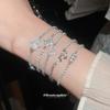 Zircon Love Bow Round Arrow Flower Pendant Bracelet Fashion Versatile Bracelet Light Luxury High-end Jewelry