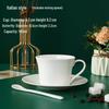 Nordic Style Bone China Coffee Set - Gold Trimmed Butterfly Design Cups (White).