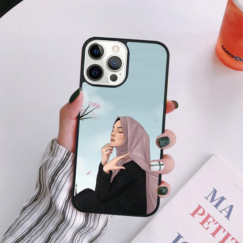 Muslim Islamic Arabic Hijab Gril Phone Case For iPhone 17 Air 16Pro Max 15 14 13 12 Plus Max Cover coque