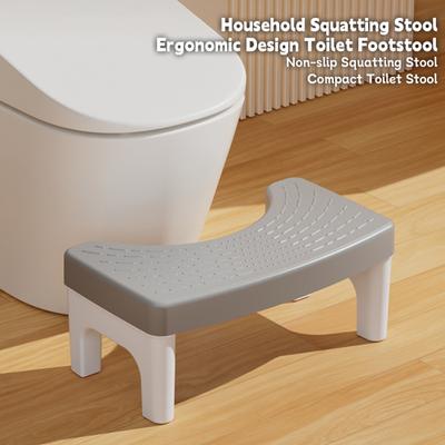 Toilettenhocker für den Haushalt, rutschfeste Oberfläche, solide Beine, verdickter Hockhocker, Hocktoilettenzubehör für Erwachsene