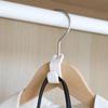 6/12/24pcs Plastic Closet Organizer Wardrobe Space Saving Hooks Hanger Connector Buckle