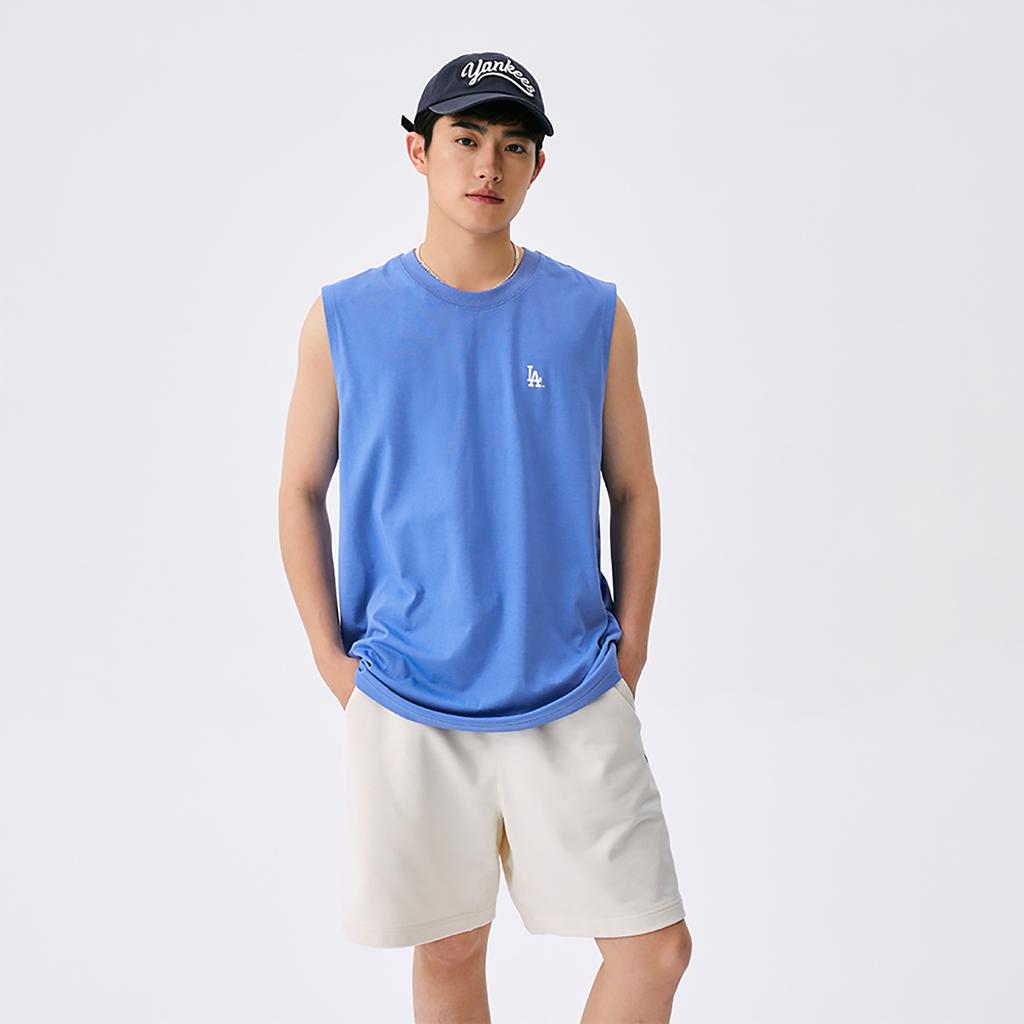 New MLB Los Angeles Dodgers Basic Collection SS25 Tank Top Unisex Hemp Blue 3ATOB0153-07BLM