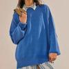 Women's Oversized Batwing Sweaters 2025 Fall Outfits Trendy Crewneck Knit Side Slit Fashion Pullover Tops