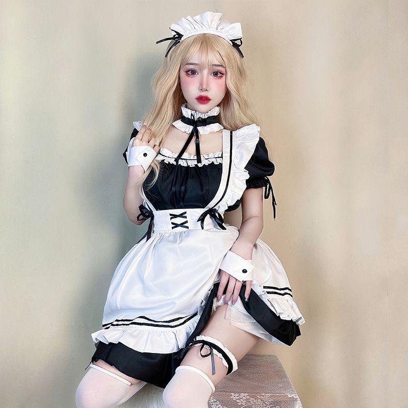 Spice girl maid outfit Japanese COS sex maid dress boss Lolita suit two-dimensional plus size clothing