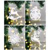 Neue Kunststoff-Weihnachtskristall-Anhänger Funkelnde DIY-Kristall-Hänge-Weihnachtsbaumschmuck Weihnachtsdekorationen