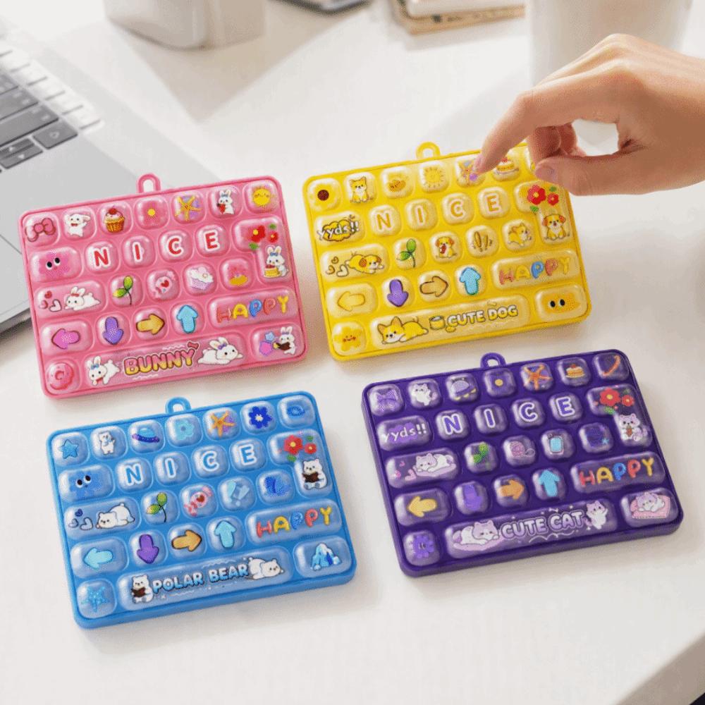 Animal Theme Mechanical Keyboard Pressable Keys Candy Color Keycap Keychain Office Use