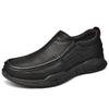 Casual leather shoes men's autumn leather thick-soled wide-headed wide-footed soft-soled non-slip first-layer cowhide men's shoes dad shoes comfortabl