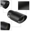 Car Exterior Parts Car Exhaust Muffler Tip Stainless Steel Round Pipe Silver Black Straight Bent Exhaust Tail Muffler Tip Pipe