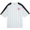 Classics Ss Tee Letter Logo Casual Striped Round Neck Loose Breathable Short Sleeve T-Shirt Men Tops White 620225-02