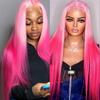 AIMEYA Ombre Blue Wig Colored Lace Front Wigs for Women Long Silky Straight Synthetic Hair Heat Resistant Daily Use Cosplay Wig