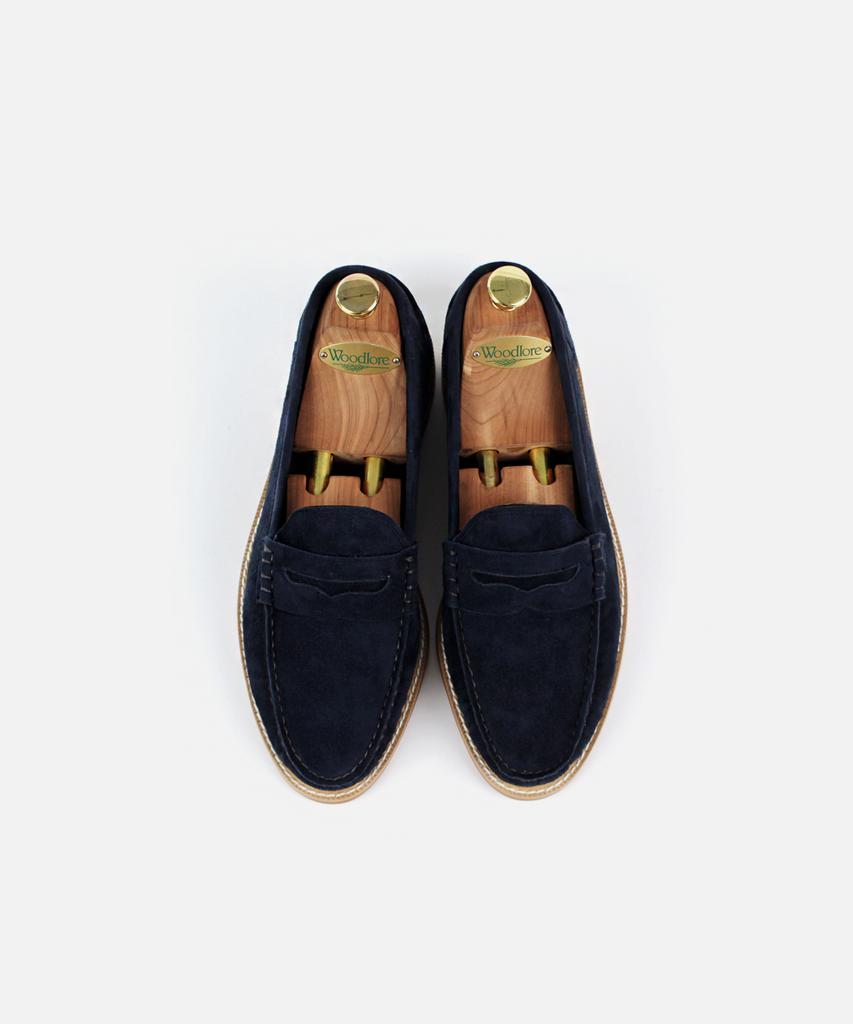 Custommood Rare Suede Penny Loafers (Navy)