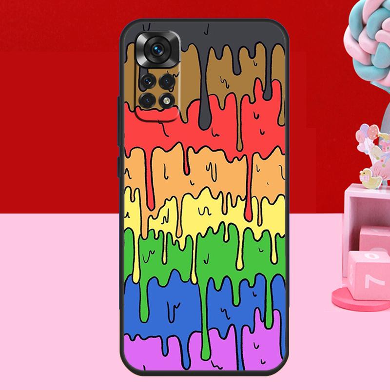 Pastell Kawaii Schmelzendes LGBTQ Design Hülle Für Xiaomi Redmi Note 13 12 11 10 14 15 Pro Plus Redmi 15 C 14C 10C 12C 13C Weiche Hülle