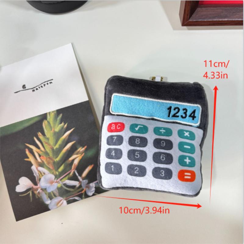 Cute Creative Funny Calculator Plush Doll Stuffed Toys Keychain Pendant Girl Backpack Charm Bag Hanging Ornaments Birthday Gifts