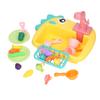 2 in 1 Play Kitchen Sink Toys with Running Water Automatic Faucets Pretend Dinosaur Fishing Toys