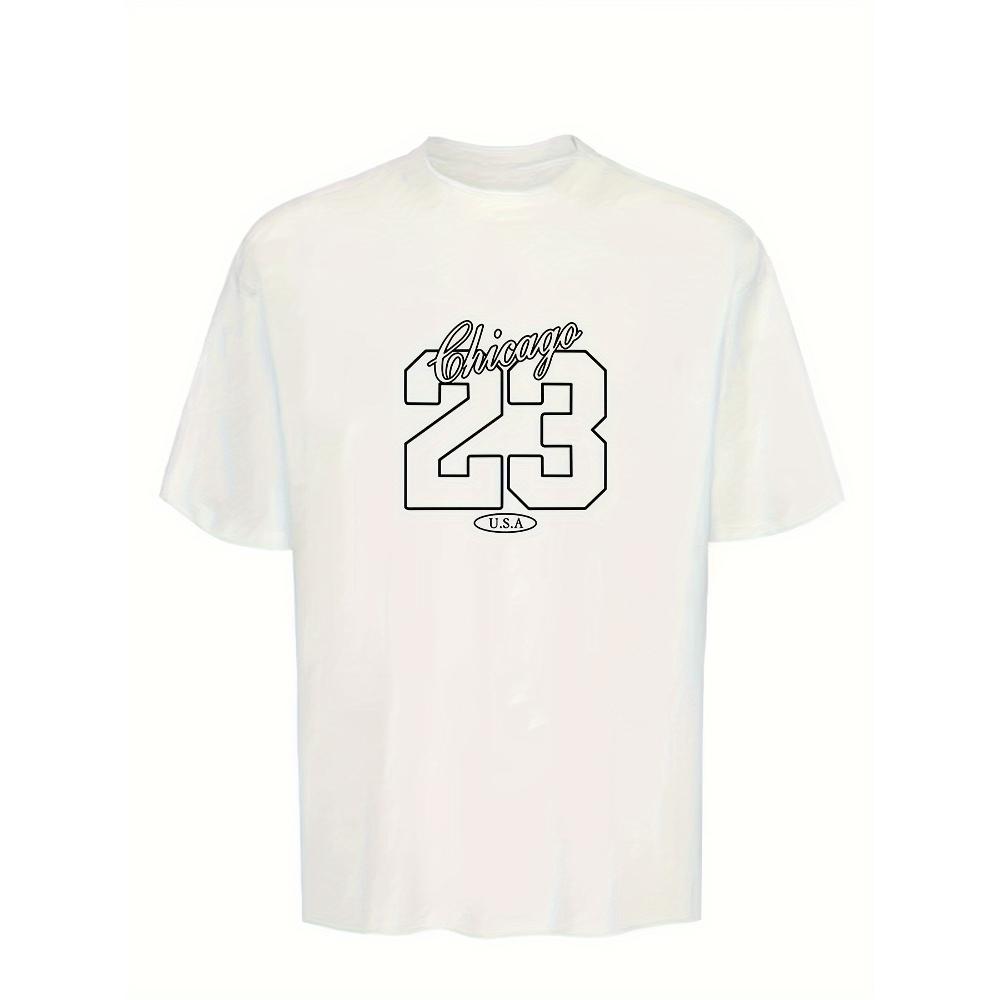 

Chicago 23 USA T-Shirt,Soft Breathable & Fade-Resistant, Classic Fit for Daily Casual Wear XXL белый