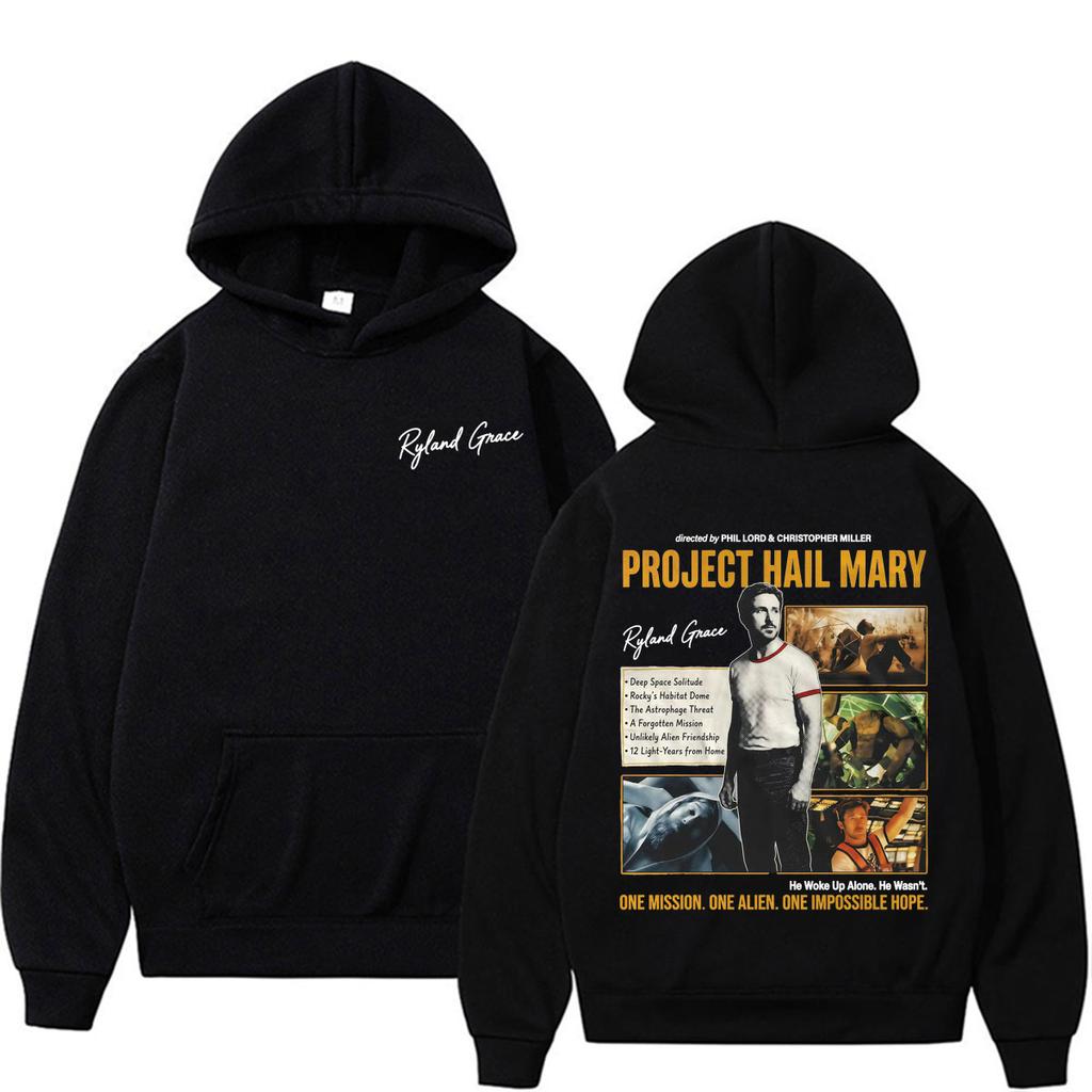 Project Hail Mary 2026 Movie Hoodies Funny Ryland Grace Meme Sweatshirts Men Women Clothing Fashion Classic Vintage Hoodie Pullovers High Quality Tops