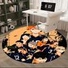 Haikyuu!! Team Kuroo Chair Mat Round Rug-Office Carpet, Non-slip, Suitable for Living Rooms, Bedrooms Decor.1205020a