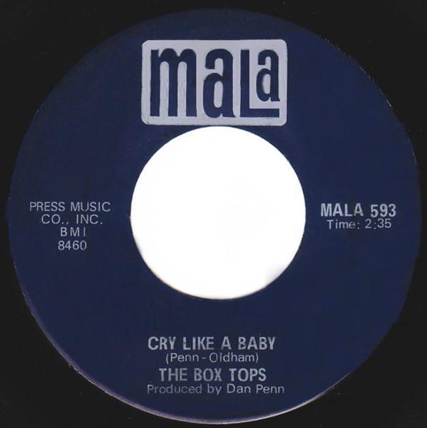 

7inch Record BOX TOPS - Cry Like A Baby MALA593 Mala 1968 US Rock Used