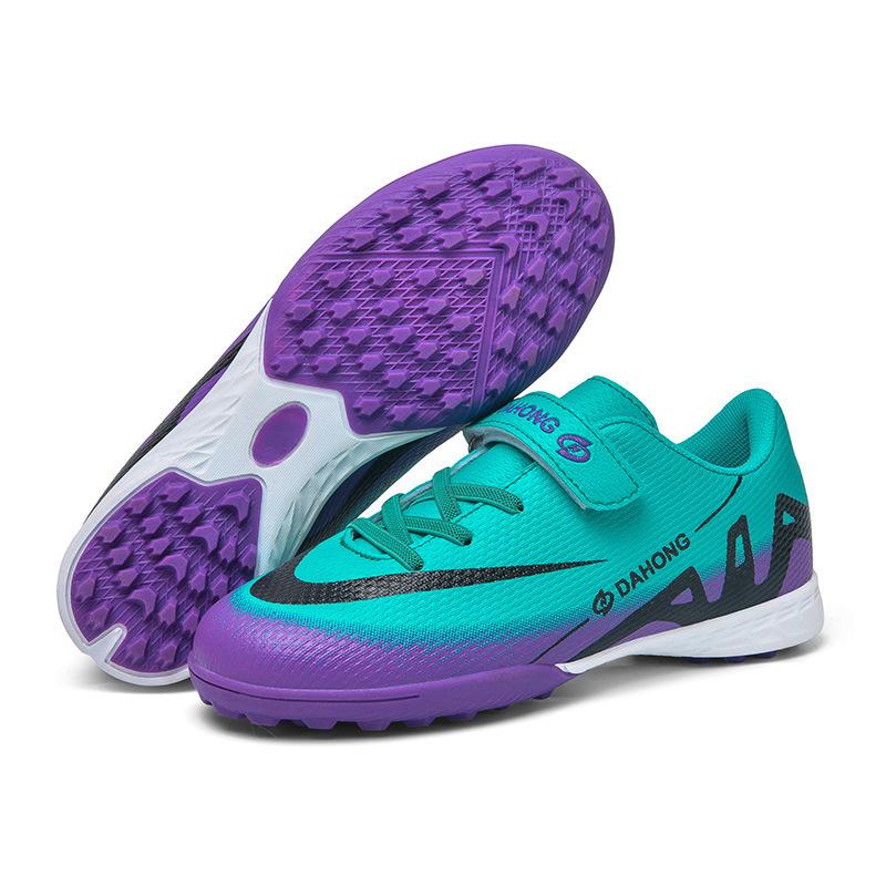 Velcro football shoes men and women broken nails adult TF boys children elementary school students training shoes man-made 29-39