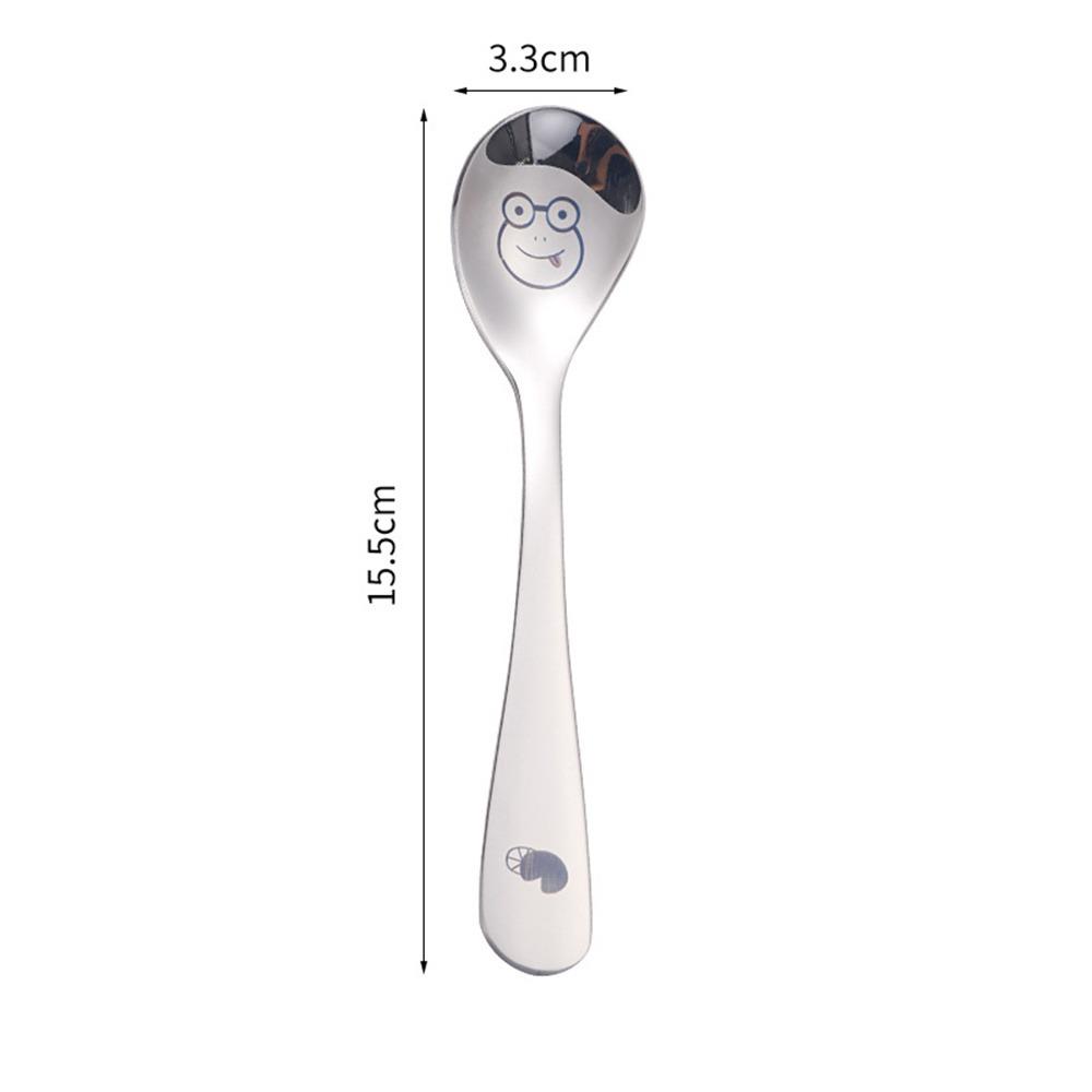 Baby Feeding Spoon Of Human Engineering Cute Cartoon Design Durable Perfect For Self-feeding Can Be Washed In The Dishwasher Fun