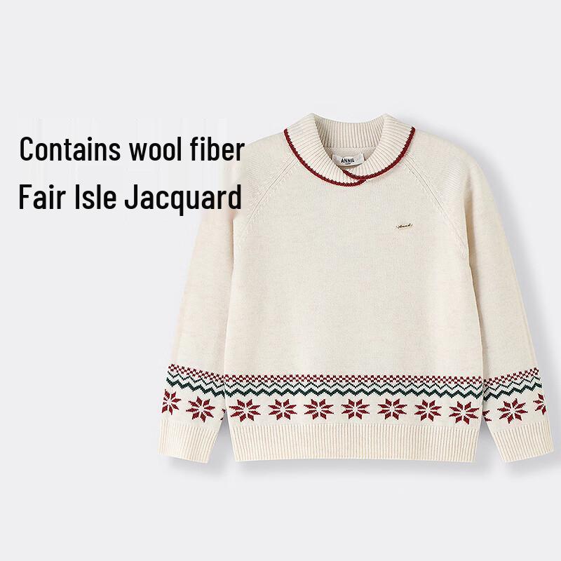 

Girl s Sweet Long Sleeve Peter Pan Collar Knit Sweater 170