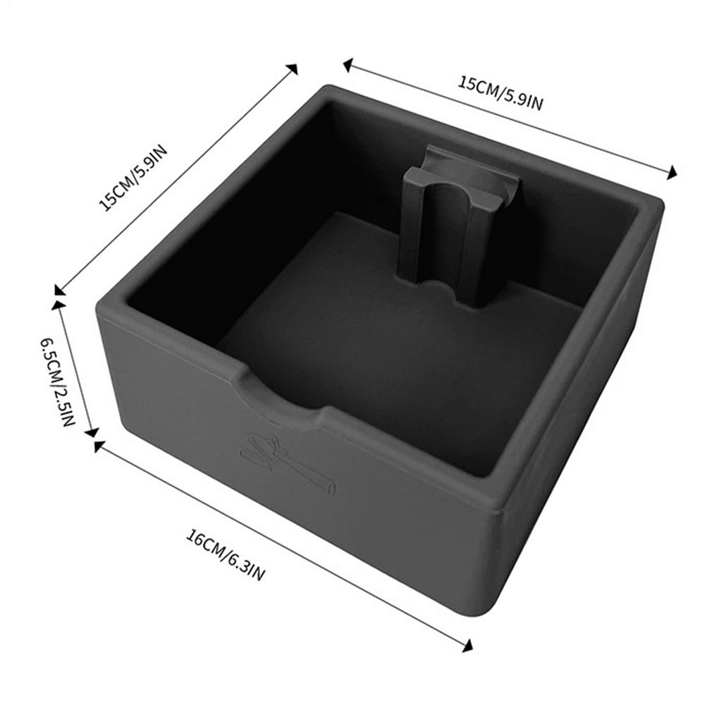 Non-Slip Coffee Knock Box 1.5L Espresso Dump Waste Container  Espresso Grounds Container Dump Bin Bucket for Home Cafe Bar