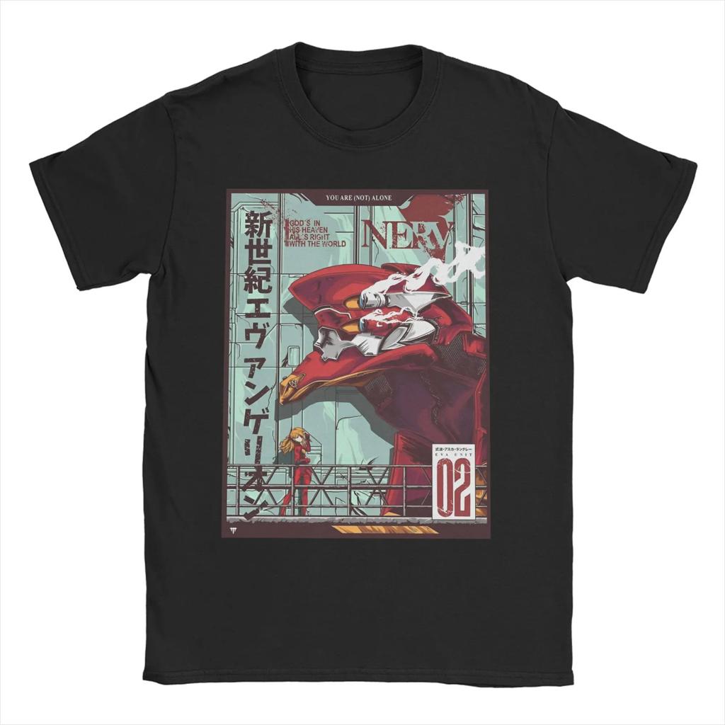 The End of EVA Unisexga T Shirt for Unisex Unisex Pure Cotton Vintage TShirts O Neck Tee Shirt Short Sleeve Tops New Arrival