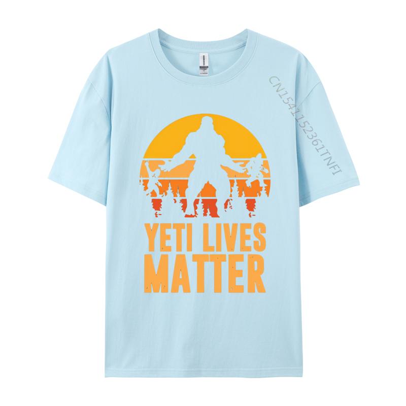 

Yeti Lives Matter Bigfoot Sasquatch T Shirts Men Streetwear T Shirts Oversized Tee Tops Kawaii Clothes 4XL