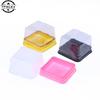 50pcs Plastic Square Moon Cake Boxes Egg-Yolk Puff Container Golden Packing Box Square Blister Egg Yolk Pastry Box