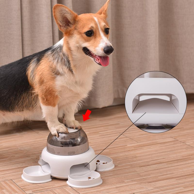 Dog Feeder Bowl Interactive Dog Feeder Pop Up Cat Dog Food Toy Slow Feeding Snack Dispenser Bowl Training Dogs Feeding Bowls