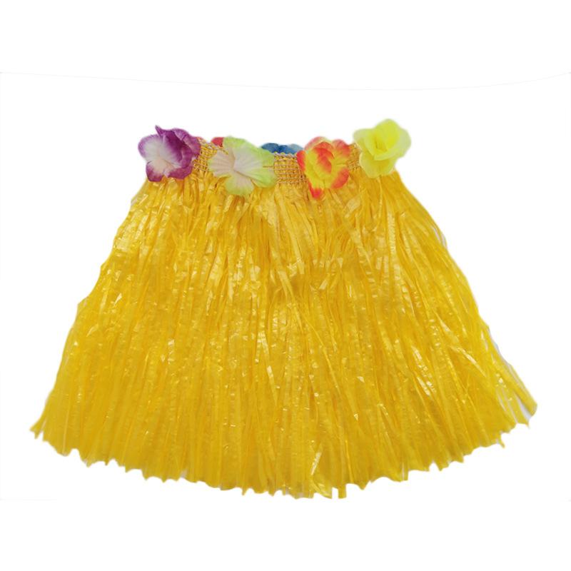 Plastic Fiber Girl Woman Hawaiian Grass Skirt Cheap Costume Flower Hula Skirt 30CM/40/CM60CM/Dance Dress Party Hawaii Beach