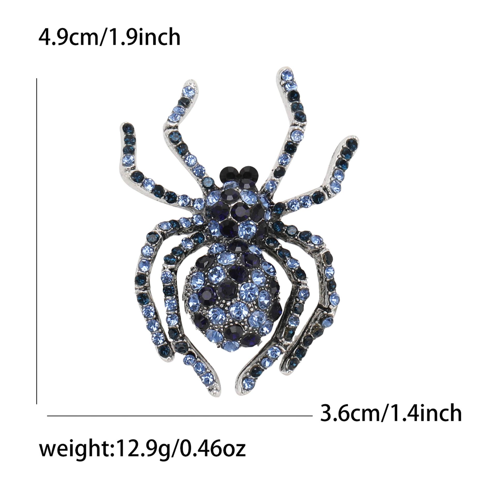 

Rhinestone Spider Brooch for Women Unisex Animal Pins Insect Banquet Party Backpack Gifts Jewelry Accessories