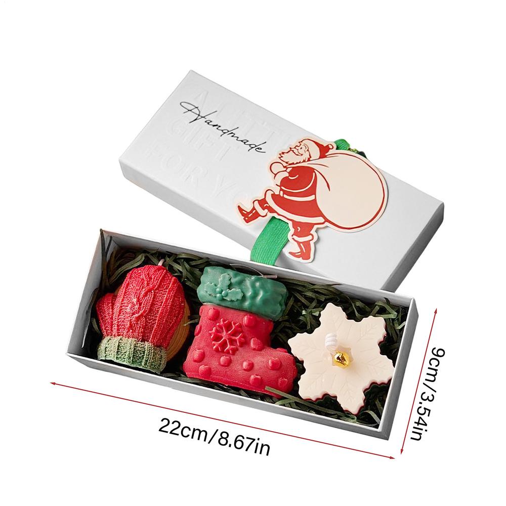 handmade fragrance Deer shaped candle Christmas aromatherapy candle set Christmas souvenir practical small gift Set