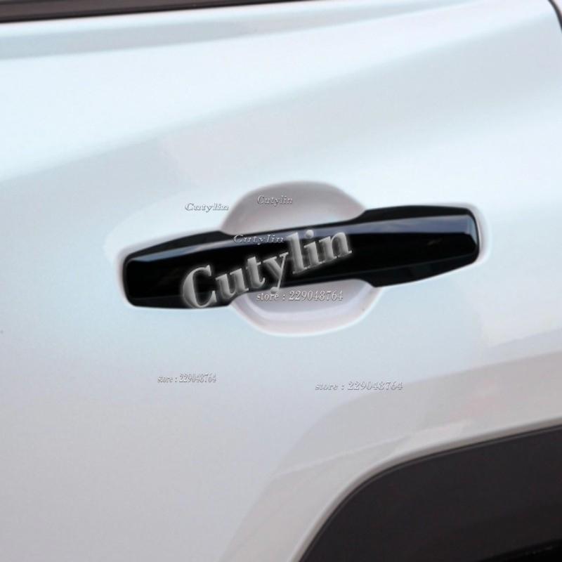 For Toyato Rav4 RAV 4 2026 2027 ABS Black/ Carbon Fiber Side door handle bowl door pull sticker cover trim decoration styling