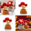 Creative Flower Wealth Tree Pottery Design Plush Toy For Office Desk Decor And Gift