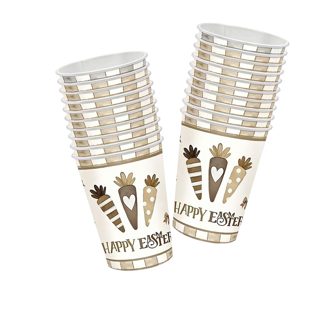 Happy Easter Easter Vintage Happy Easter Themed Disposable Paper Plates, Cups, And Napkins.