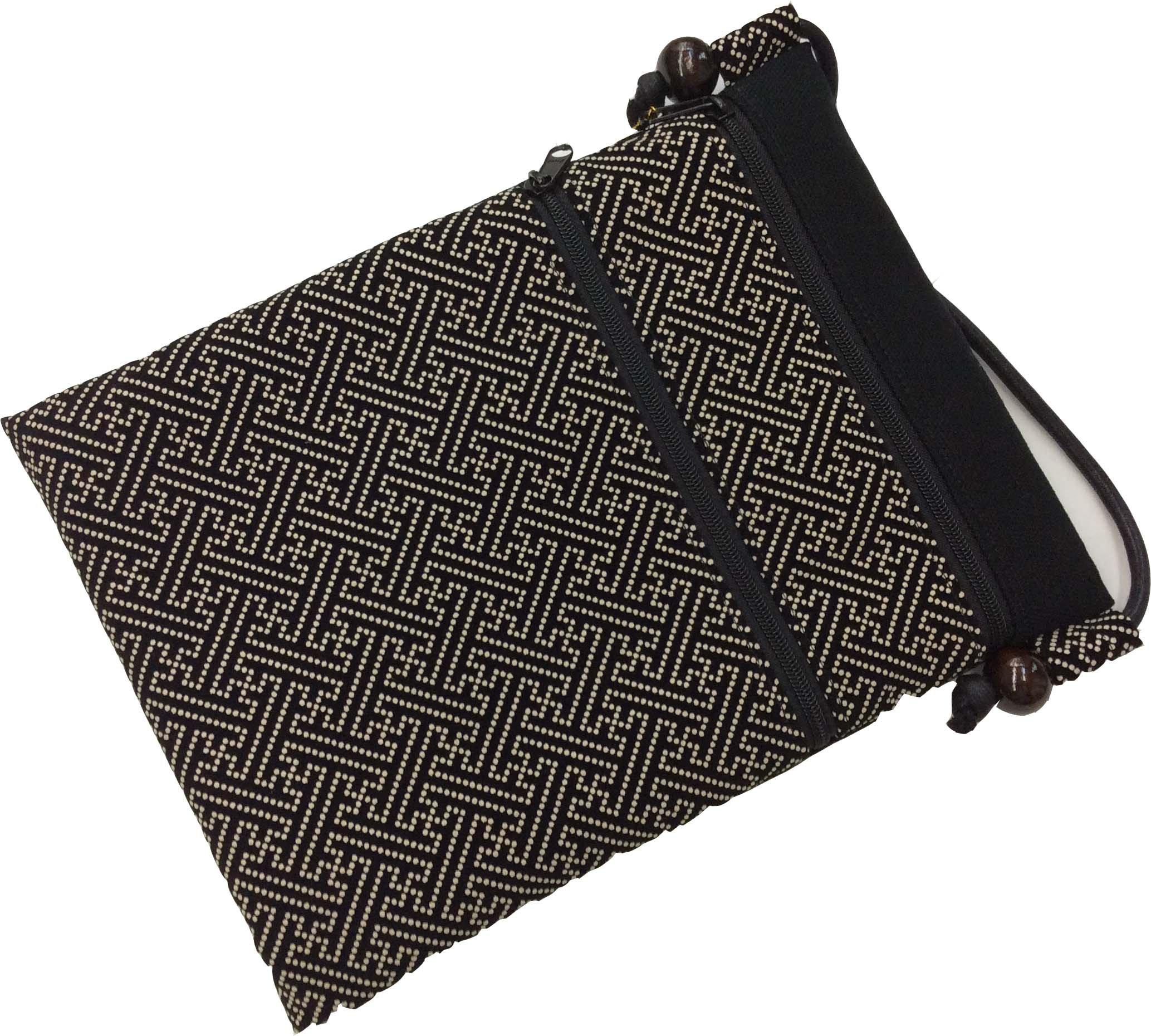 

серия кошелек-пошет на молнии Saiya WAYU-RAKU в стиле Инден, узор, 04000-300