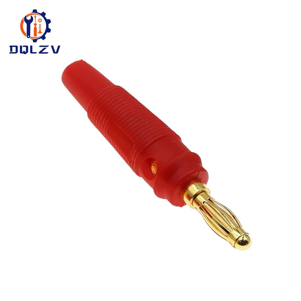 

4mm Plugs Gold Plated Musical Speaker Cable Wire Pin Banana Plug Connectors Socket Red Black Blue Green Yellow 1PCS