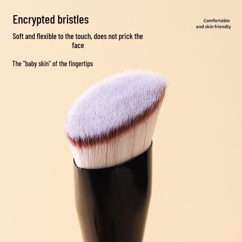 Schlanker & Breiter Zungenförmiger Foundationpinsel - Nahtloser Concealer, Keine Puderaufnahme, Flache Weiche Borsten