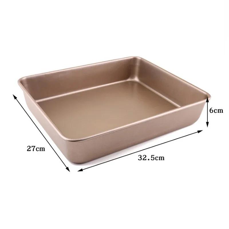 Rectangle Carbon Steel Cake Baking Tray Non-Stick Chocolate Bread Mold DIY Pastry Deep Pans Dish Kitchen Oven Bakeware Tools