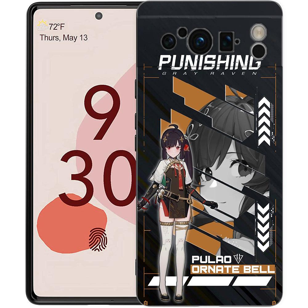 Punishing Gray Raven Anime Telefondeksel For Google Pixel 8 A 7 6 Pro 6A 5G Svart Mykt Støtsikkert Bakdeksel Silikonskall Coque