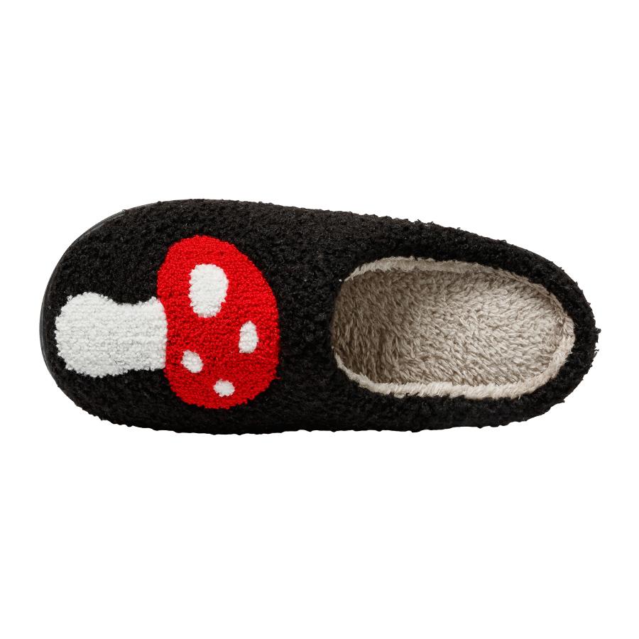 Winter Home Slippers Indoor Warm Women Embroidery Fuzzy Mushroom Casual Cute Exquisite Anti Slip Comfortable Fashion Plush Shoes