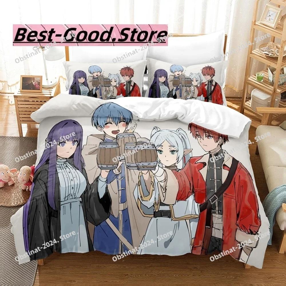 Frieren Beyond Journeys End Bedding Set Single Twin Full Queen King Size Bed Set Kids Bedroom Duvetcover Sets bed s set